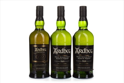 Lot 1332 - ARDBEG CORRYVRECKAN AND TWO 10 YEARS OLD