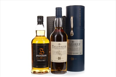 Lot 1345 - TALISKER 10 YEARS OLD AND SPRINGBANK 10 YEARS OLD
