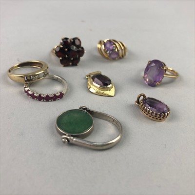 Lot 71 - A LOT OF AMETHYST AND OTHER JEWELLERY