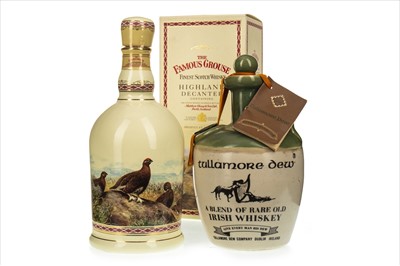 Lot 1429 - FAMOUS GROUSE HIGHLAND DECANTER AND TULLIMORE DEW FLAGON