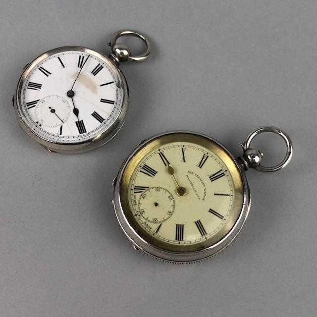Lot 86 - A LOT OF TWO SILVER POCKETS WATCHES