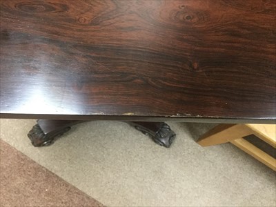 Lot 1632 - A WILLIAM IV ROSEWOOD CENTRE TABLE