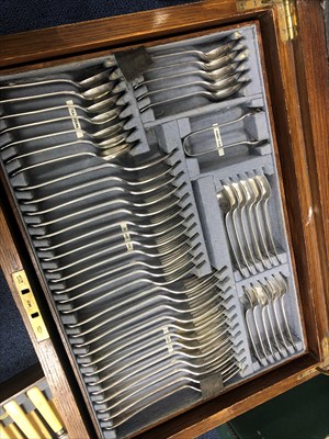 Lot 201 - A SUITE OF PLATED CUTLERY
