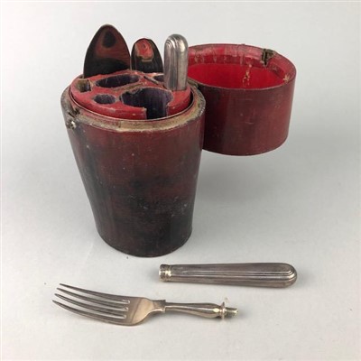 Lot 236 - A 19TH CENTURY PART TRAVEL CUTLERY SET