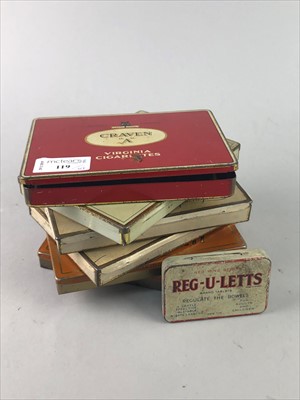 Lot 119 - A LOT OF POSTCARDS AND TINS