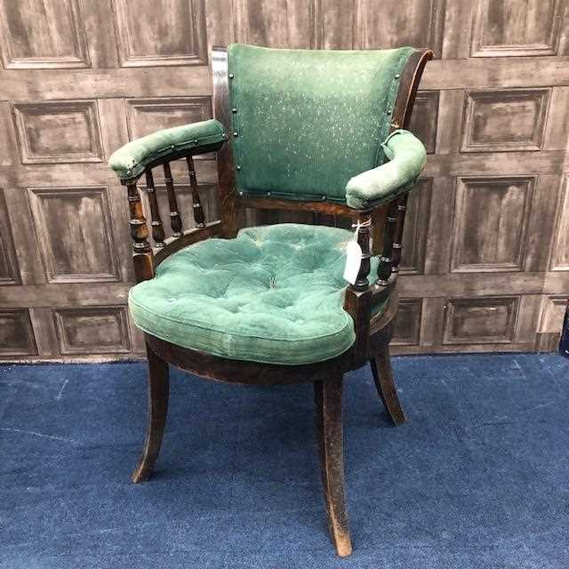 Lot 257 - A 19TH CENTURY ARMCHAIR