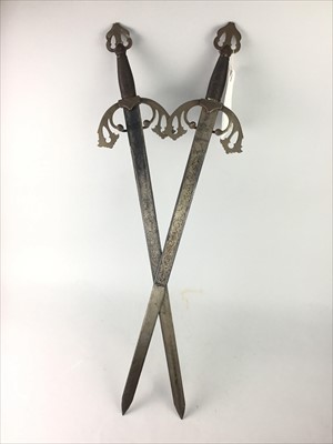 Lot 124 - A LOT OF TWO LATE 19TH CENTURY DISPLAY SWORDS