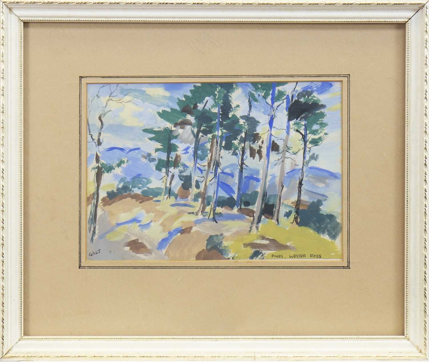Lot 658 - PINES, WESTER ROSS, A WATERCOLOUR BY ALEXANDER MILLIGAN GALT