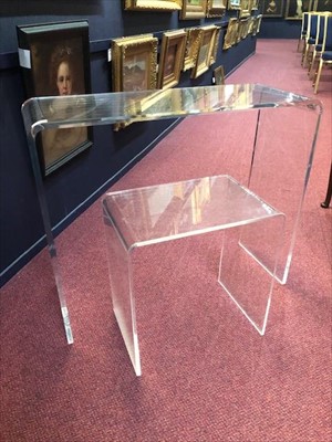 Lot 151 - A NEST OF TWO PERSPEX TABLES