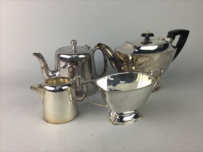 Lot 152 - A SET OF SIX SILVER PLATED GOBLETS AND OTHER SILVER PLATED WARES