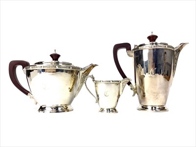 Lot 873 - A SILVER TEA AND COFFEE SERVICE