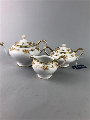 Lot 325 - A LIMOGES PART TEA SERVICE ALONG WITH A CONTINENTAL PART COFFEE SERVICE
