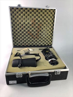 Lot 173 - A PENTAX CAMERA IN CASE AND VARIOUS LENSES
