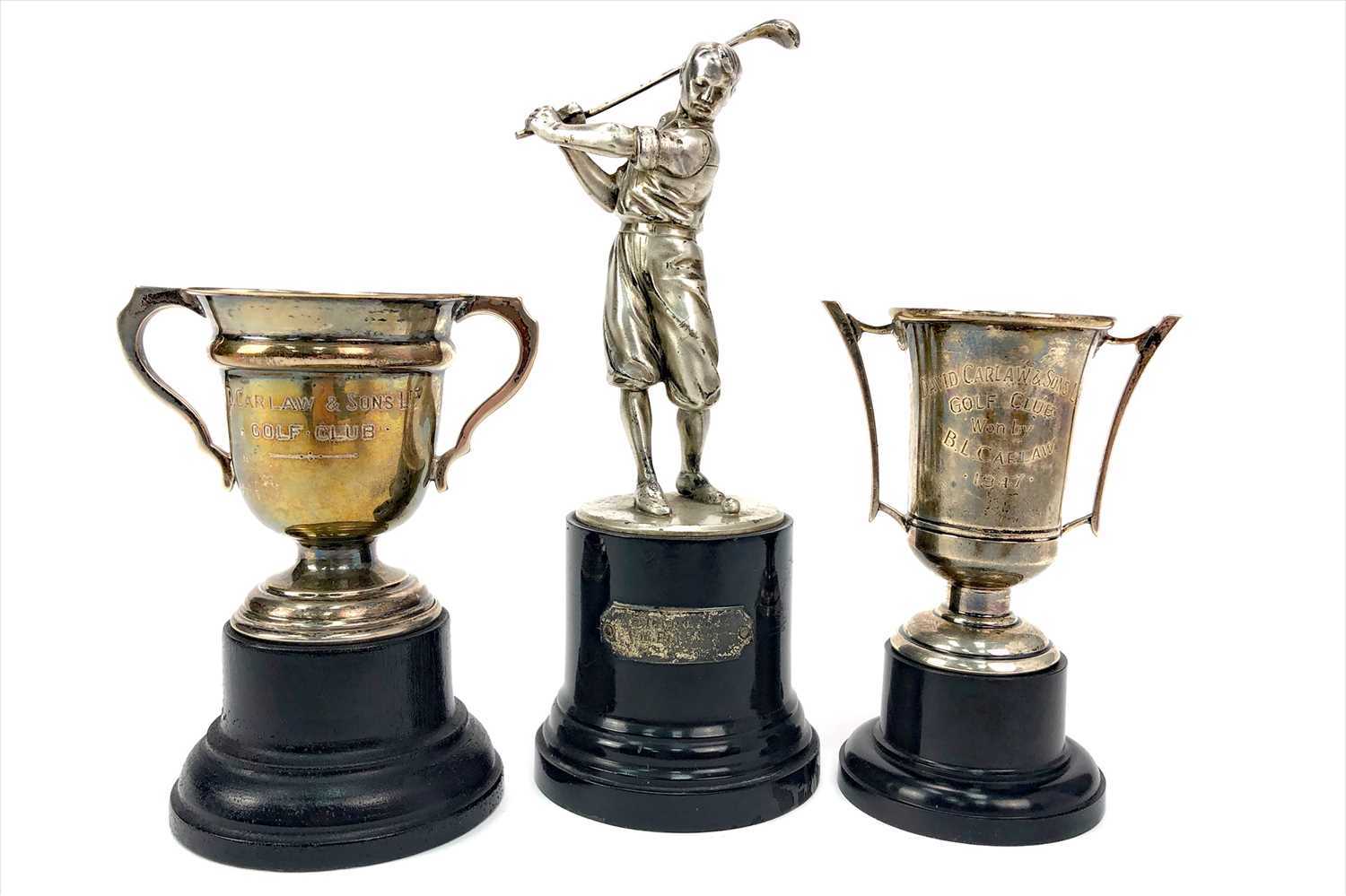 Lot 1722 - GOLFING INTEREST - THREE EARLY 20TH CENTURY GOLFING TROPHIES
