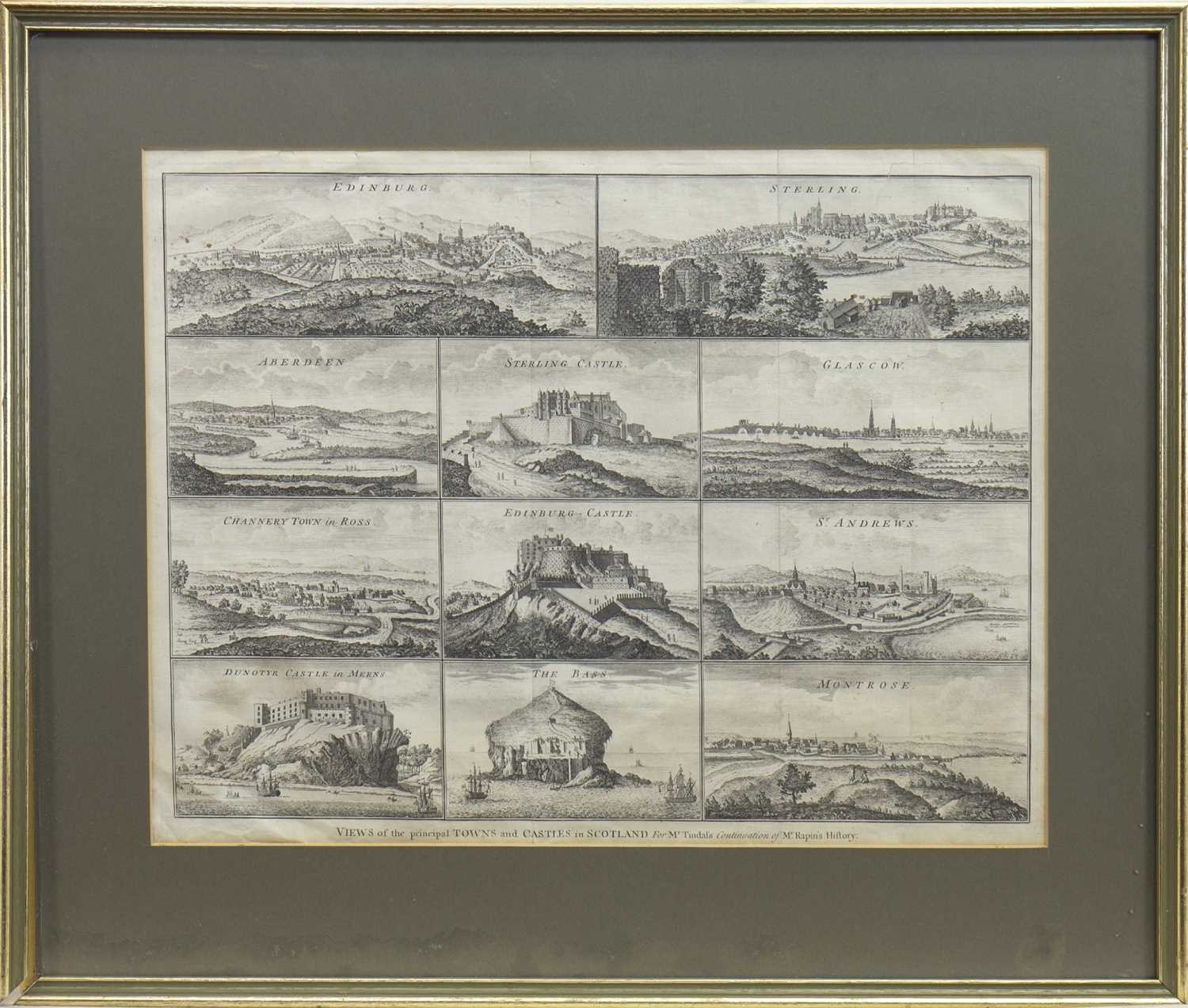 Lot 1652 - VIEWS OF THE PRINCIPAL TOWNS AND CASTLES IN SCOTLAND, 11 ENGRAVINGS