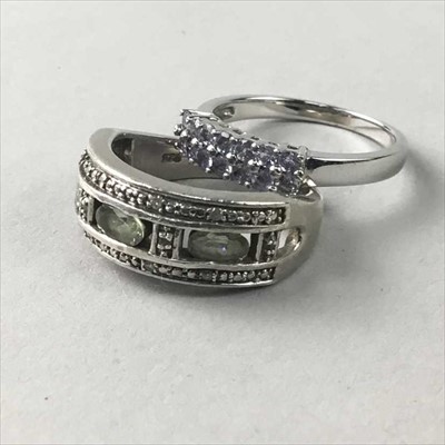 Lot 347 - A LOT OF TWO SILVER RINGS