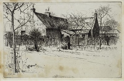 Lot 436 - OLD BALSHAGRAY, AN ETCHING BY D Y CAMERON