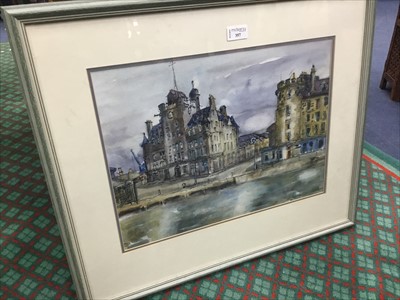 Lot 357 - VIEW OF LEITH, A WATERCOLOUR BY ANNE CONNELL