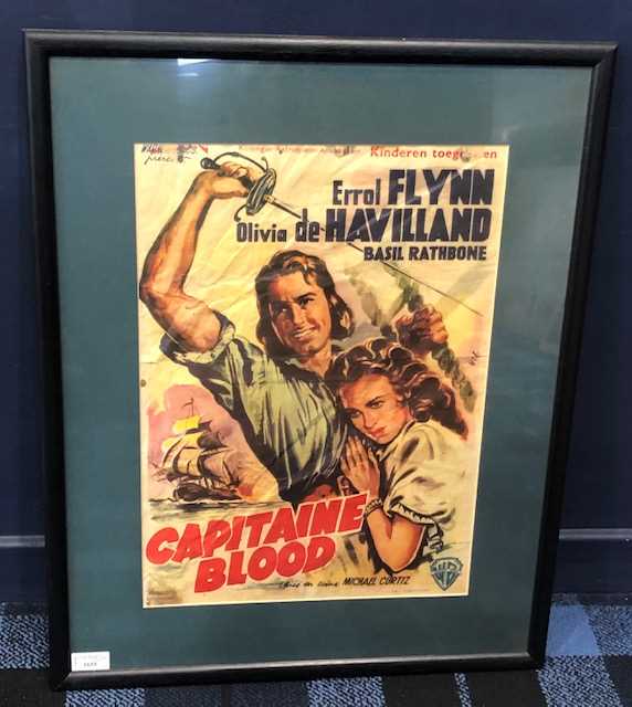 Lot 1655 - A CAPITAINE BLOOD ERROL FLYNN FILM POSTER (1935)