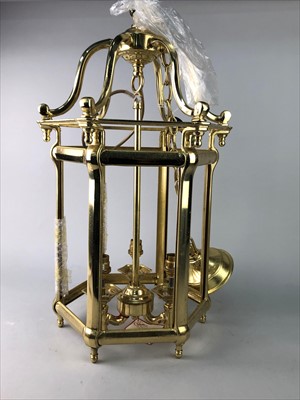 Lot 407 - A BRASS CEILING LIGHT