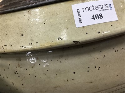 Lot 408 - A LARGE STONEWARE BREAD PAN