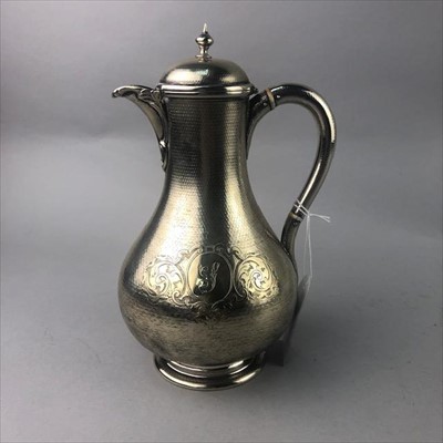Lot 256 - A SILVER PLATED WATER JUG