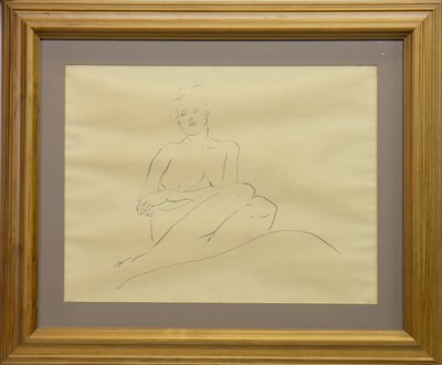 Lot 154 - NUDE STUDY, A PENCIL ON PAPER BY LISA KIRKTON