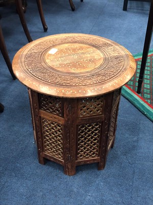 Lot 445 - AN EASTERN OCCASIONAL TABLE