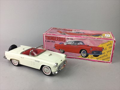 Lot 503 - THUNDERBIRD MODEL VEHICLE, MODEL PLANE AND AN ENAMEL SIGN