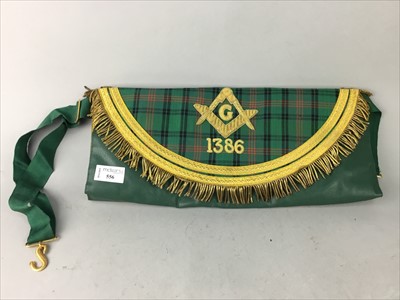 Lot 556 - A TOYE, KENNING & SPENCER MASONIC BELT AND MEDALS