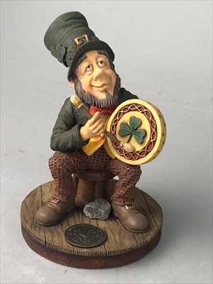 Lot 545 - A BLARNEY FIGURE OF 'CLANCY THE BODHRAN PLAYER' AND OTHER FIGURES