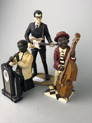 Lot 545 - A BLARNEY FIGURE OF 'CLANCY THE BODHRAN PLAYER' AND OTHER FIGURES