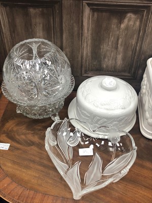 Lot 573 - CERAMIC BREAD BIN, along with a cheese dish...