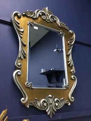 Lot 290A - A PAIR OF MODERN ORNATE STYLE WALL MIRRORS