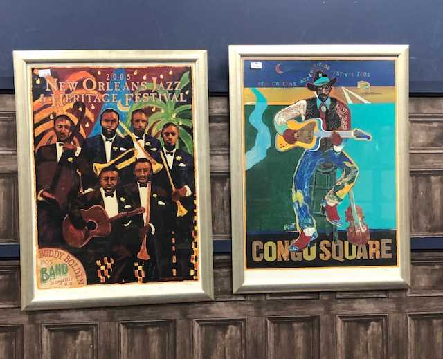 Lot 6 - A PAIR OF POSTERS FOR THE NEW ORLEANS AND JAZZ HERITAGE FESTIVAL