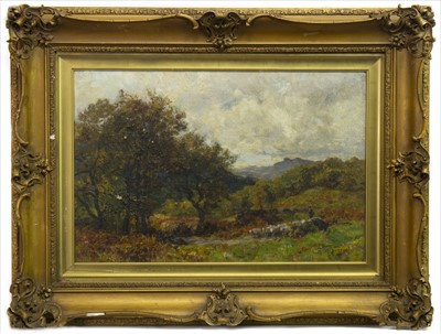 Lot 470 - WOODED LANDSCAPE, AN OIL BY RICHARD GAY SOMERSET