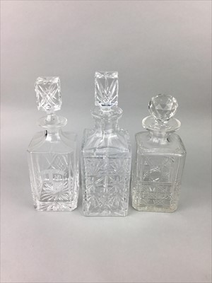 Lot 265 - A LOT OF SIX CRYSTAL DECANTERS WITH STOPPERS