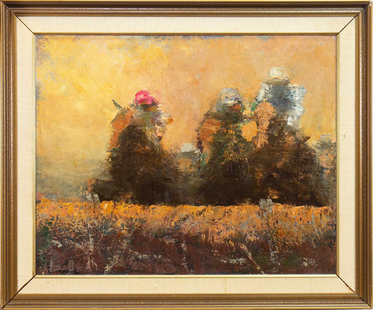 Lot 617 - HORSE RACE, AN OIL BY PETER HOWELL