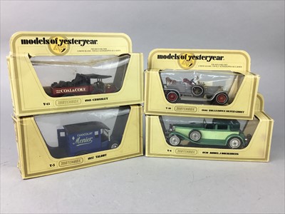 Lot 67 - A LOT OF EIGHT MATCHBOX MODELS OF YESTERYEAR ALONG WITH OTHER TOYS