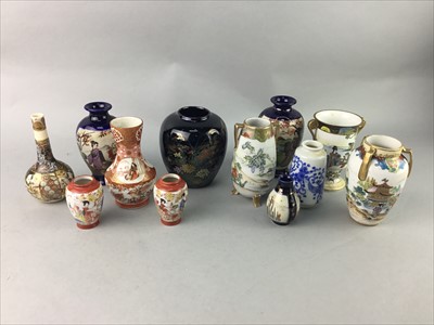Lot 120 - A LOT OF JAPANESE VASES PLATES AND DISHES