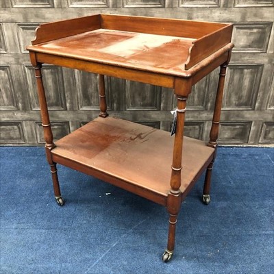 Lot 164 - A VICTORIAN MAHOGANY TWO TIER WASHSTAND