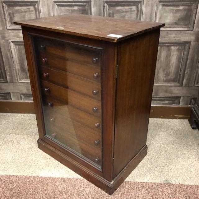 Lot 1673 - A VICTORIAN MAHOGANY COLLECTOR'S CABINET OF DRAWER