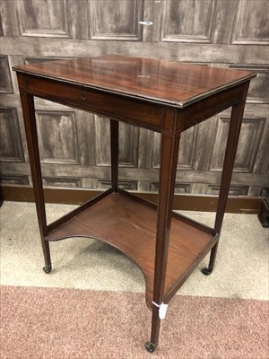 Lot 1692 - A 19TH CENTURY MAHOGANY OBLONG OCCASIONAL TABLE