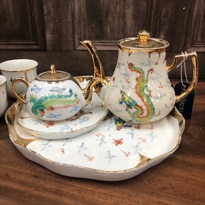 Lot 115 - A LOT OF THREE JAPANESE TEA SERVICES AND A CHINESE TEA SERVICE