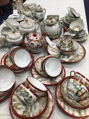 Lot 115 - A LOT OF THREE JAPANESE TEA SERVICES AND A CHINESE TEA SERVICE