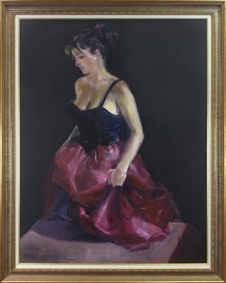 Lot 539 - BEFORE THE DANCE, AN OIL BY MARION DRUMMOND