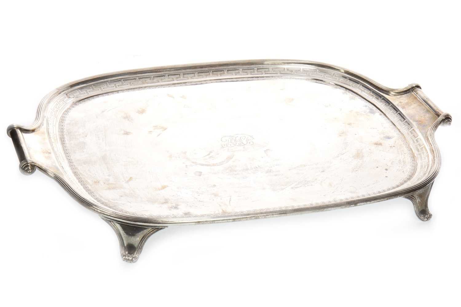Lot 892 - A GEORGE III SILVER TRAY