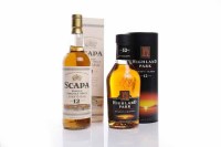 Lot 527 - SCAPA 12 YEAR OLD Highland Single Malt Scotch...