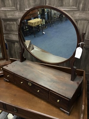 Lot 254 - A 19TH CENTURY MAHOGANY DRESSING MIRROR AND ANOTHER MIRROR