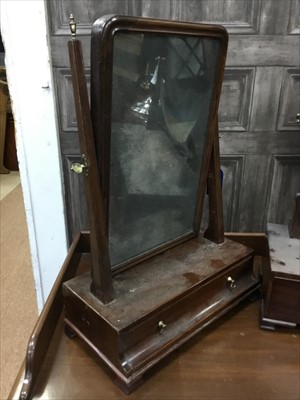 Lot 254 - A 19TH CENTURY MAHOGANY DRESSING MIRROR AND ANOTHER MIRROR